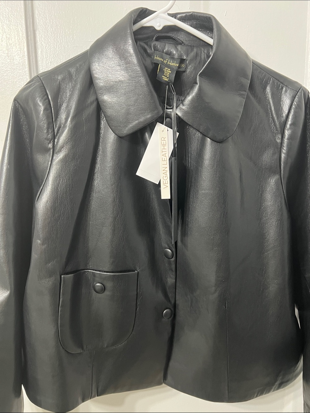 House of Harlow 1960 Vegan Leather Black Women's Jacket